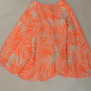 Bright orange/pink tropical skirt